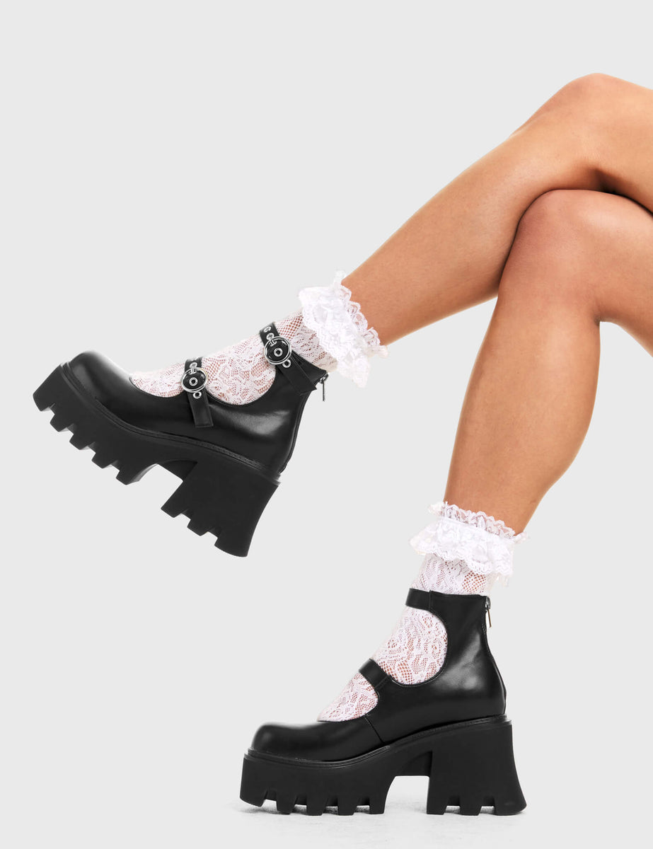 Slow Jamz Chunky Platform Ankle Boots LAMODA EU