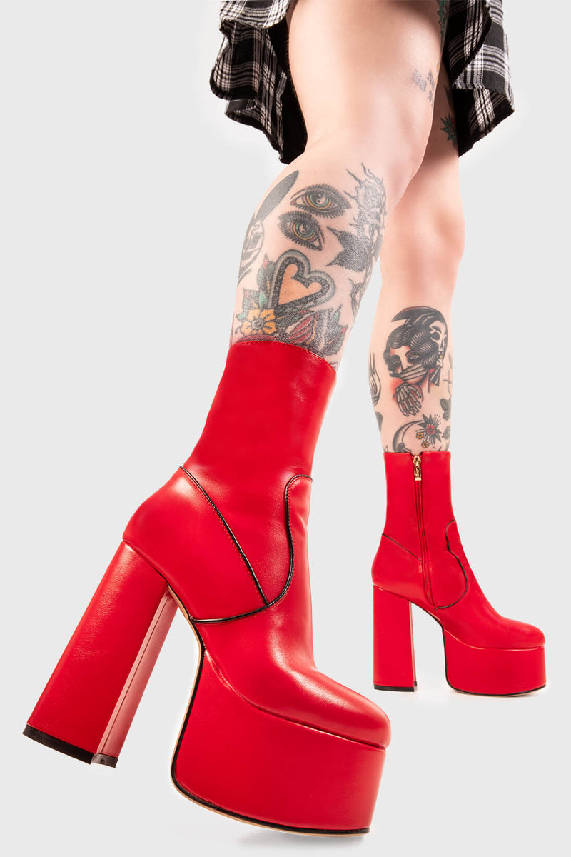 adore you black extreme platform ankle boots
