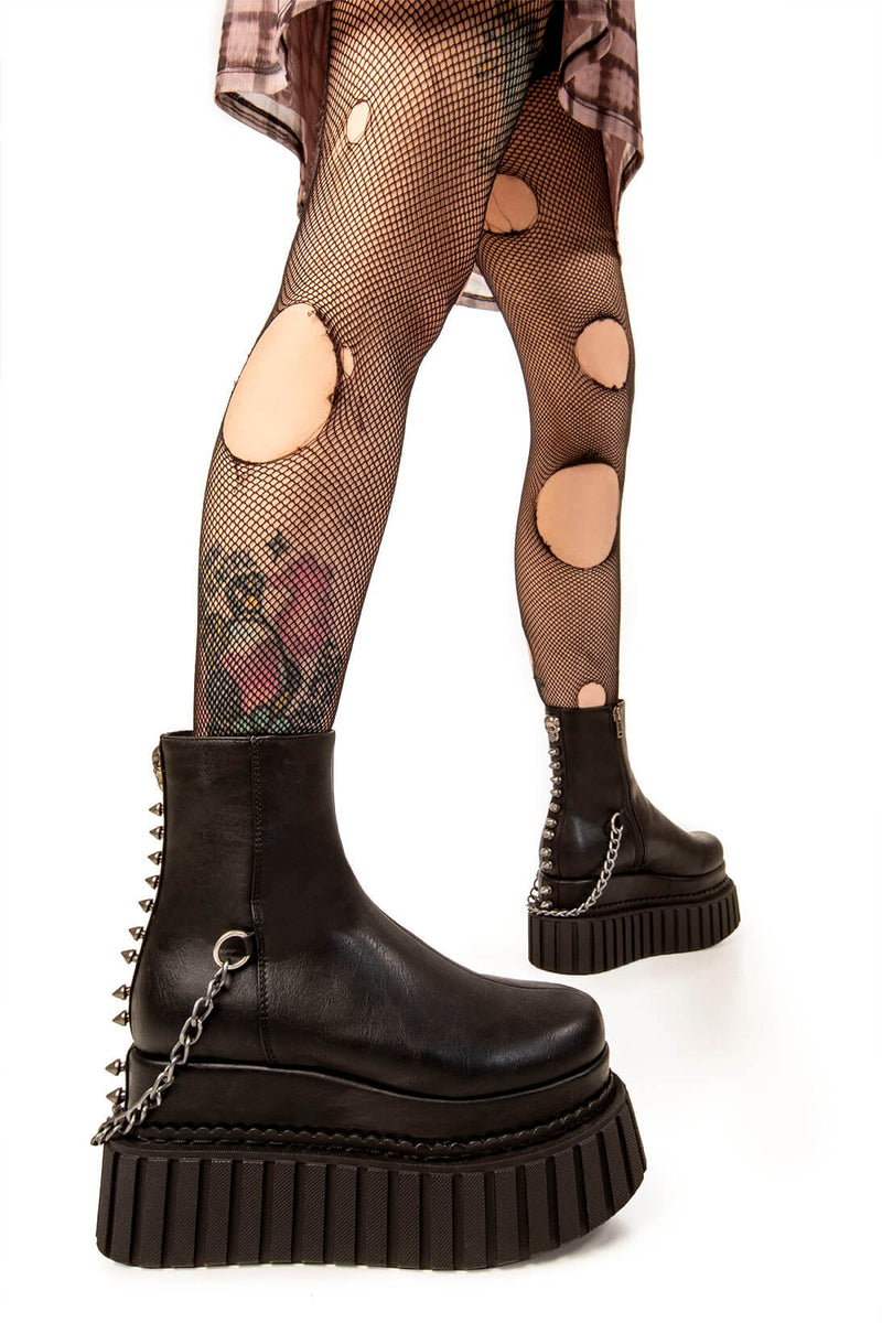 Mine Forever Chunky Platform Creeper Ankle Boots LAMODA EU