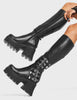 My Prince Chunky Platform Knee High Boots