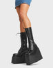 No Answer Chunky Creeper Calf Boots