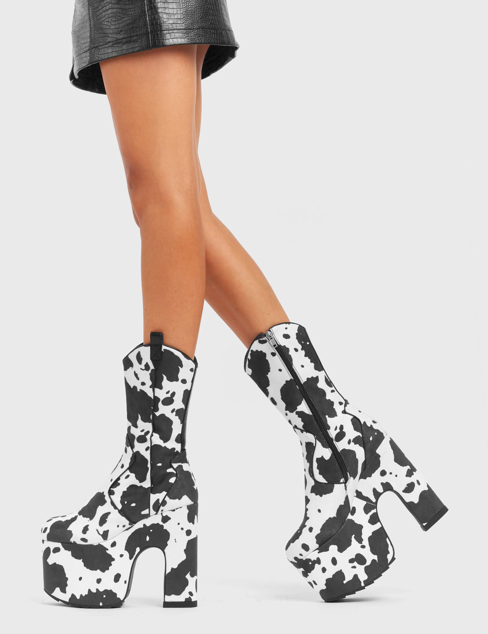 Cowbell Chunky Platform Calf Boots – LAMODA EU