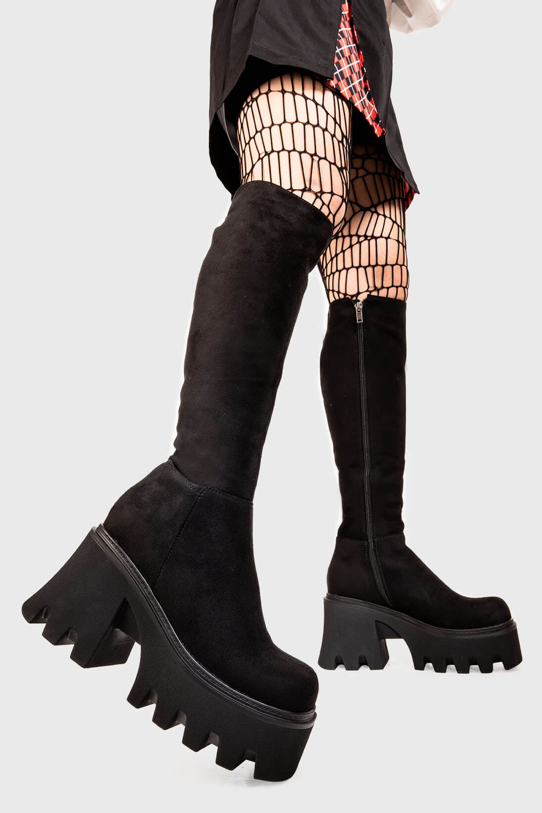 Ready Wide Calf Chunky Platform Knee High Boots – LAMODA EU