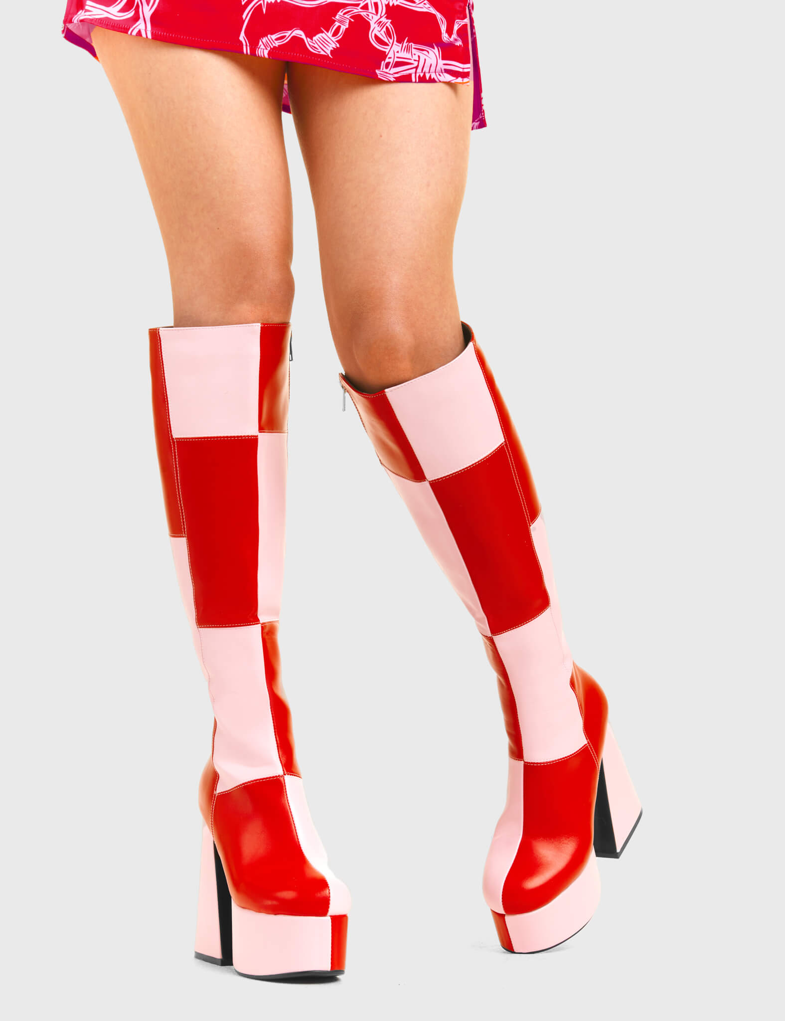 Runway Platform Knee High Boots – LAMODA EU - Main Image